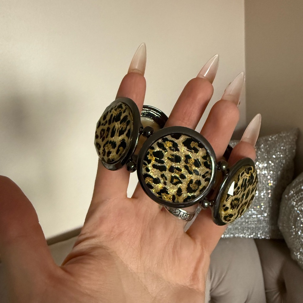 Leopard Print Statement bracelet